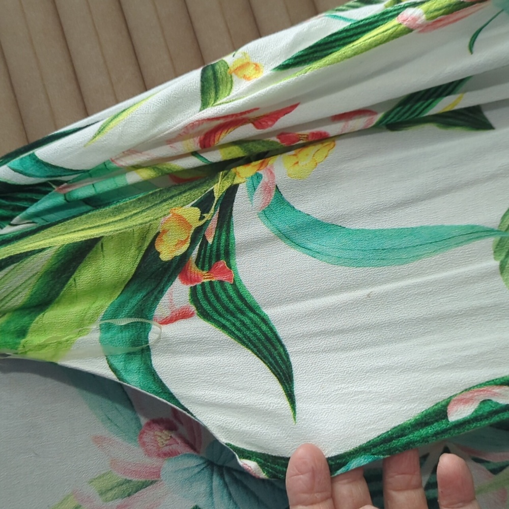 Trina Turk Hawaiian Retro Tropical Swim Cover Up Caftan XL - Picture 2 of 4